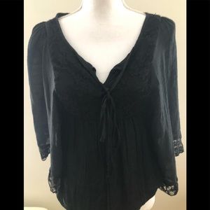 Women’s size S  J Gee lacy black loose flowing top